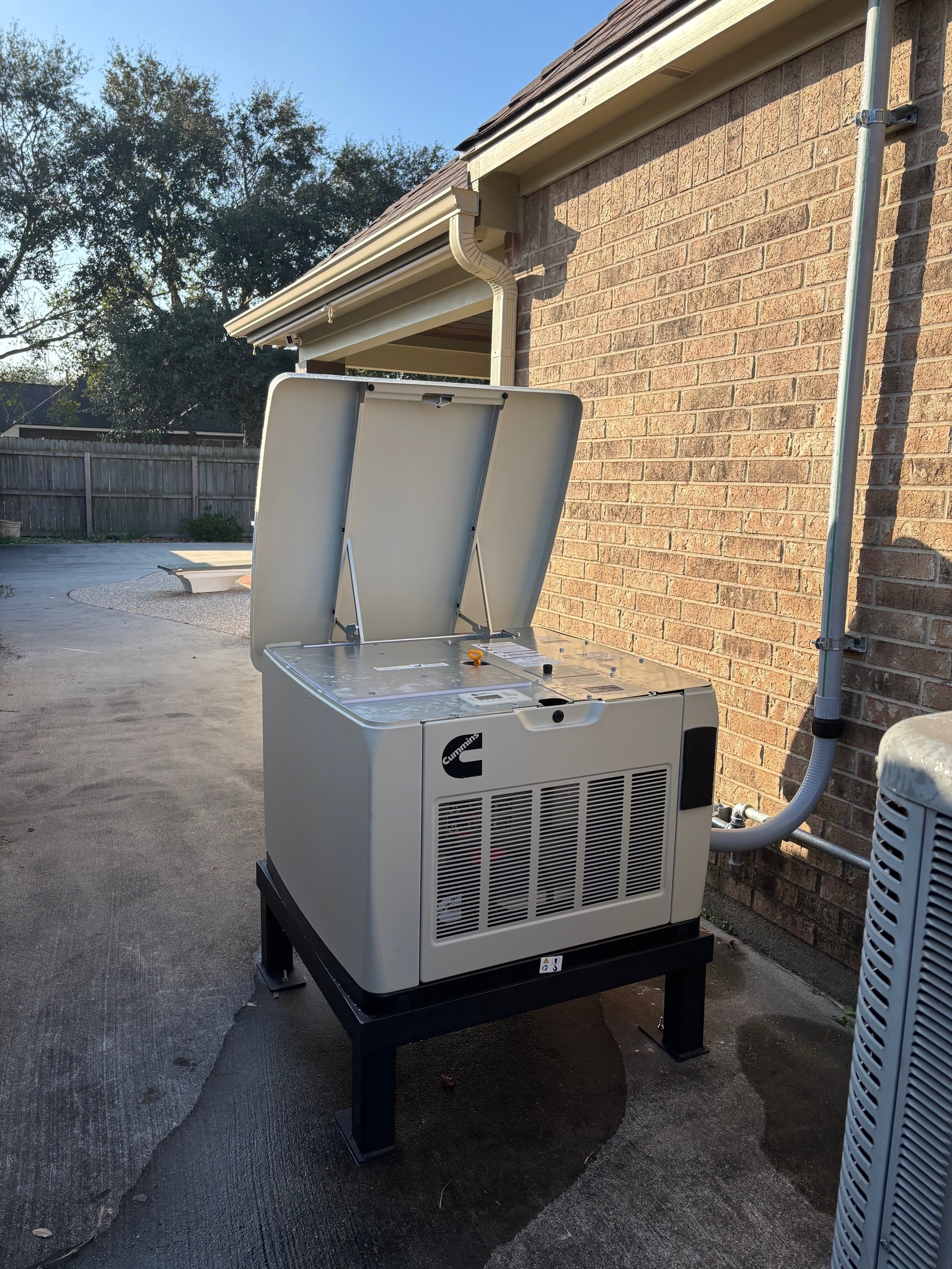 cumming standby generator installation in Spring, TX.