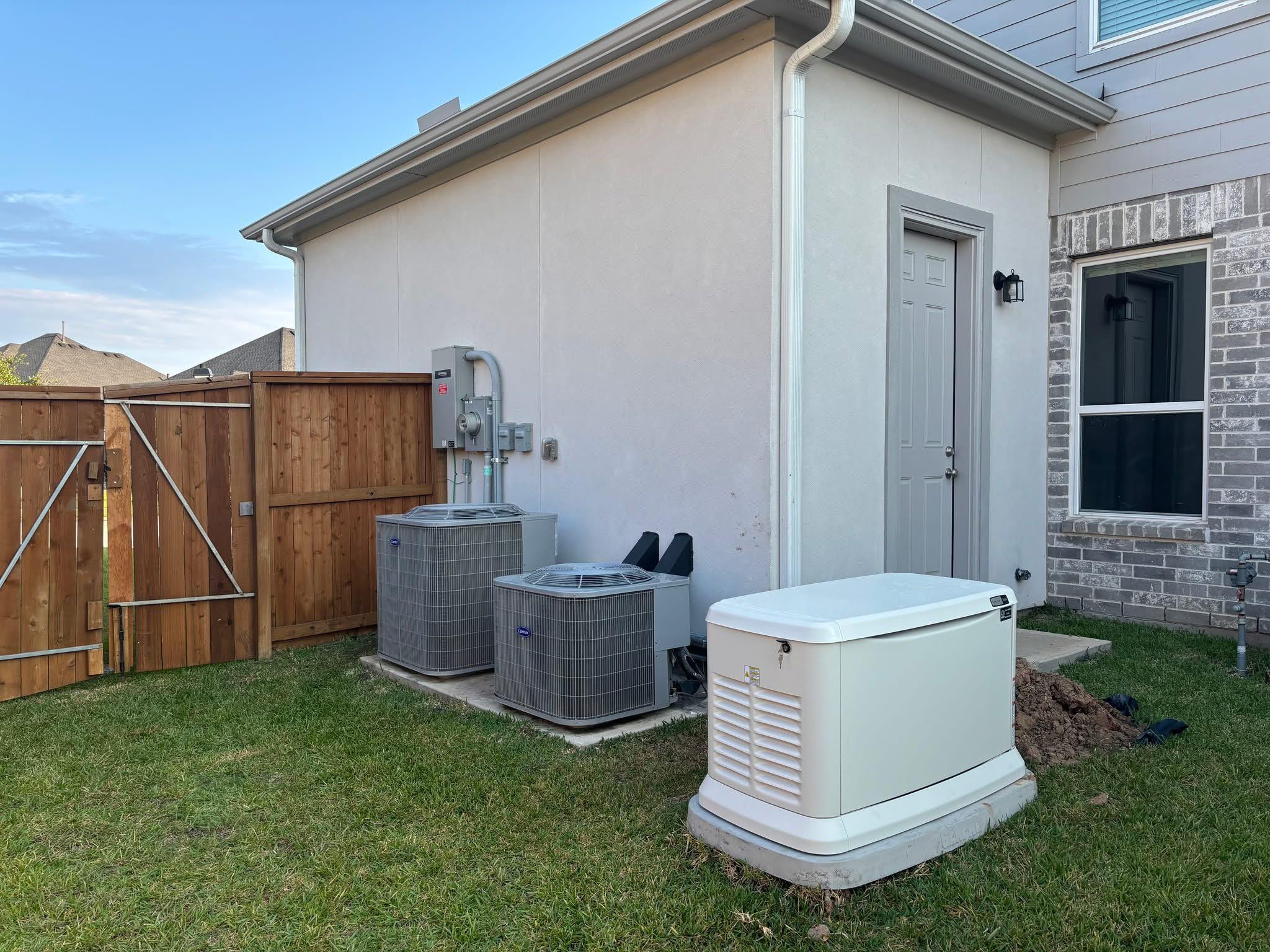newly installed standby generator in spring, tx